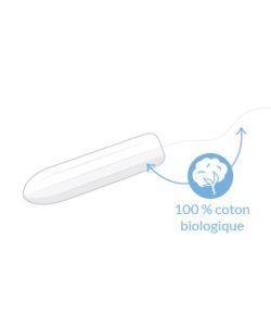 Tampons sans applicateur super BIO, 20 pièces